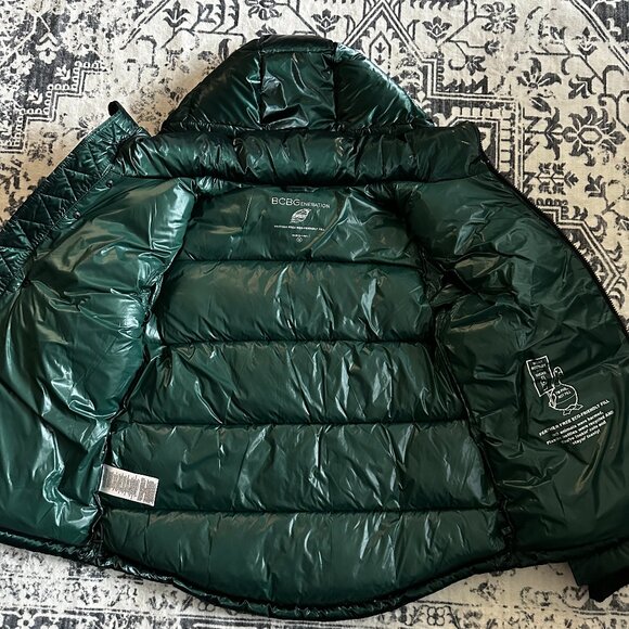 BCBGeneration Winter Puffer Jacket, Size Medium, Emerald Green - Picture 4 of 4